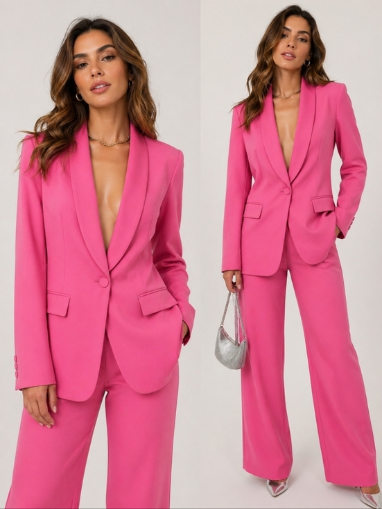 In The Style Jackets & Blazers - In The Style‎ Pink Tuxudo Blazer